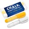 IMPRESA 2 Pack Fabric Chalk Markers for Sewing & Quilting - Refillable White & Yellow Sewing Chalk for Fabric for Easy & Consistent Erasable Marking